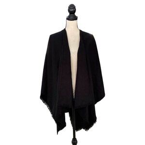 Reiss Black Acrylic Poncho OS